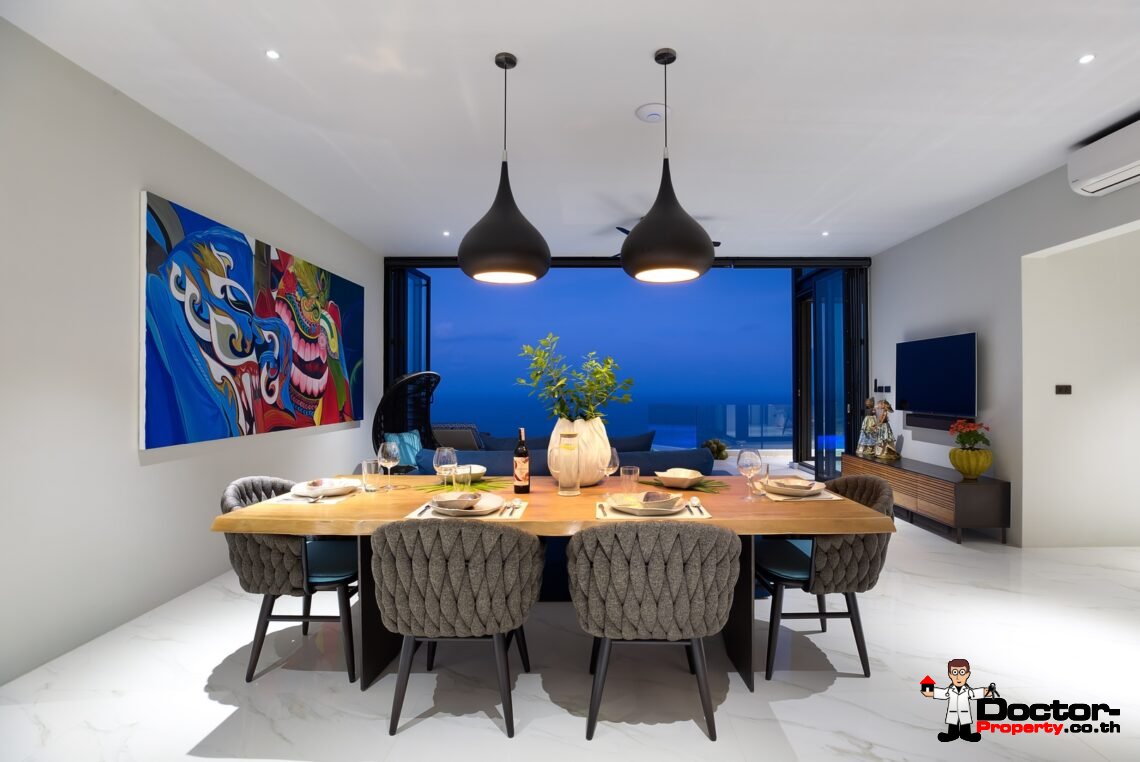 3 Bed Pool Villa with Zen Room, Sea View – Chaweng Noi, Koh Samui – For Sale